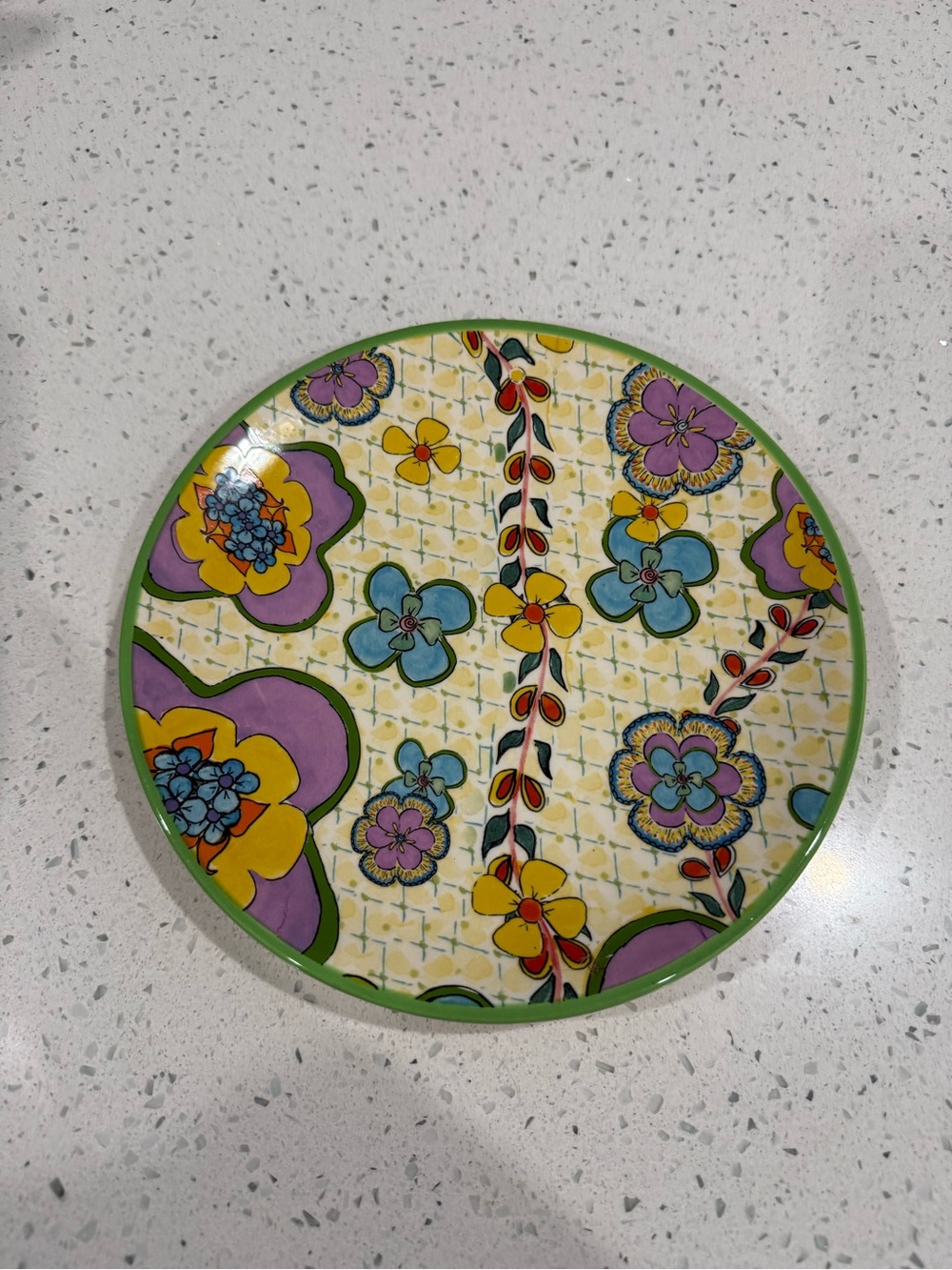 2015 Pfaltzgraff MERISELLA Jana Kolpen & Mary Tiegreen 8-3/8" Plate FLORAL GREEN